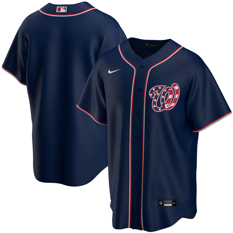 Youth Washington Nationals Nike Navy Alternate 2020 Replica Team Jersey ->women mlb jersey->Women Jersey